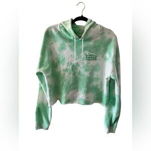 Women's Green Tie-Dye Hoodie in n out burger size large